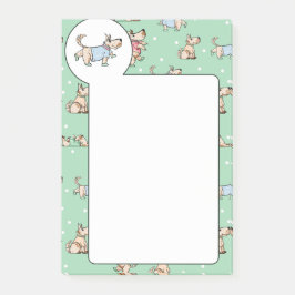 その犬のライフグリーン犬のパターン ポストイット