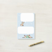 その犬の生活のスピーチのバブルがノートを投稿 ポストイット (デスク上)