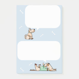 その犬の生活のスピーチのバブルがノートを投稿 ポストイット