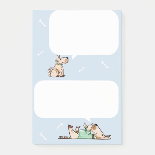 その犬の生活のスピーチのバブルがノートを投稿 ポストイット (正面)