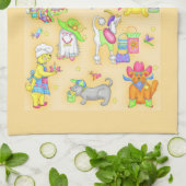 その犬の生活ウィムシーなおもしろい犬黄色 キッチンタオル (折り畳み)