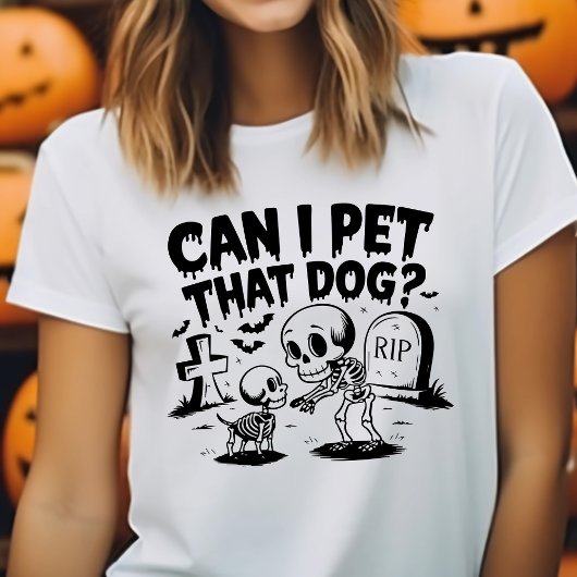 その犬の骨格ゴシックハロウィンおもしろいをペットにできるか トライブレンドTシャツ