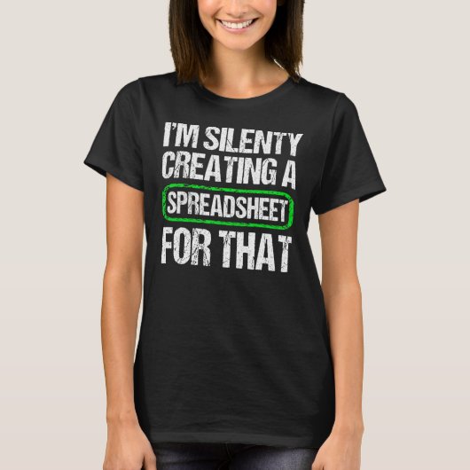 その状態のスプレッドシートを作成する Tシャツ (正面)