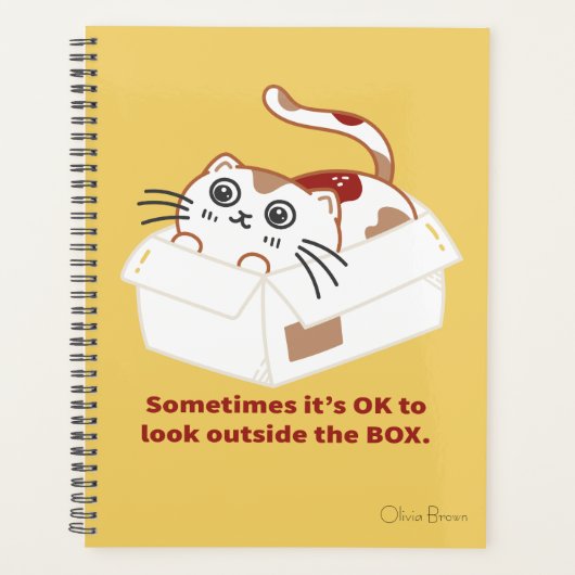 その猫が生きる箱の中の猫 プランナー手帳 (正面)