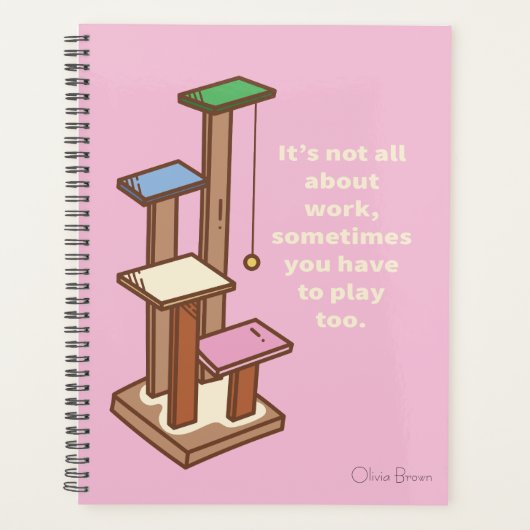 その猫ライフピンクキャットタワーの名前 プランナー手帳 (正面)