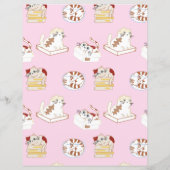 その猫ライフピンクスクラップブック作り紙猫パターン (裏面)