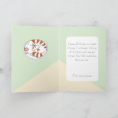 その猫ライフ猫パターン写真名誕生日カード カード (内部)