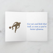 その球を蹴って下さい、よく得て下さい、一流の前部を加えて下さい カード (内部)