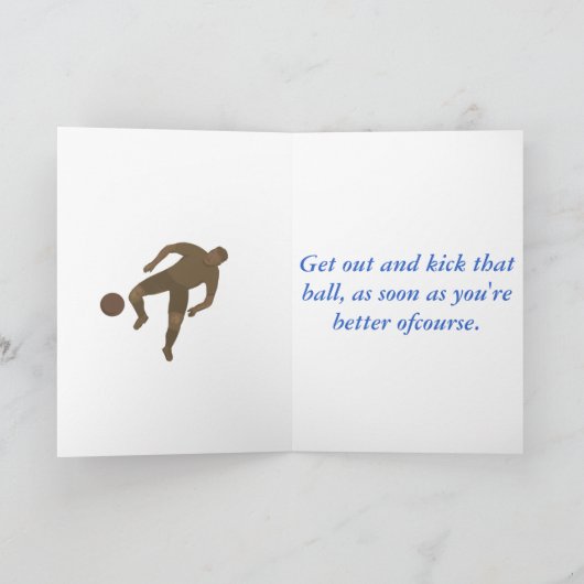 その球を蹴って下さい、よく得て下さい、一流の前部を加えて下さい カード (内部)