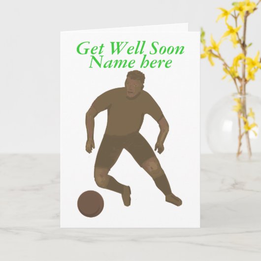 その球を蹴って下さい、よく得て下さい、一流の前部を加えて下さい カード (黄色い花)