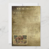 その田舎または農場の大事な行事の2頭 招待状 (正面)