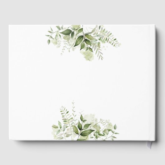 その男の子のほこりっぽい青い緑の手紙の赤ちゃんシャワー ゲストブック (裏面)