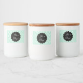 その男の子のセージ緑の赤ちゃんシャワーガラスのメイソンの瓶 フードラベル (ボトル)