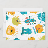 その男の子の小さな怪物の赤ちゃんシャワー招待状 招待状 (裏面)