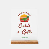 その男の子の恐竜の赤ちゃんシャワーカード&ギフトサイン アクリルサイン (正面)