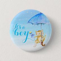 その男の子の新生児猫のシャワーの性は明らかにします