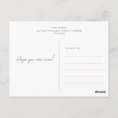 その男の子の服シンプル水色ベビーシャワーポー ポストカード (裏面)