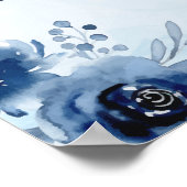 その男の子の水色の青い赤ちゃんシャワー歓迎サイン ポスター (角)