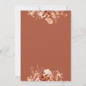 その男の子の素朴秋フローラ手紙の赤ちゃんシャワー 招待状 (裏面)