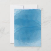 その男の子の赤ちゃんシャワー青い水色抽象芸術 招待状 (裏面)