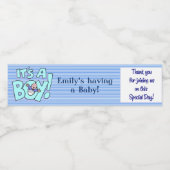 その男の子の赤ん坊シャワー水ボトルラベル ペットボトルラベル (シングルラベル)