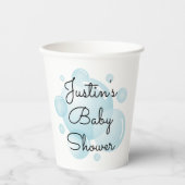 その男の子の青い石鹸の泡の赤ちゃんシャワーパーティー 紙コップ (正面)