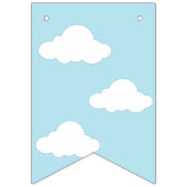 その男の子の青い雲テディベア赤ちゃんシャワー バンティングフラッグ (第3の旗)