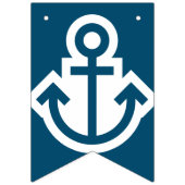 その男の子の青および白く航海のな旗布 バンティングフラッグ (第1の旗)