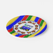 その男の子のChoo Choo Train赤ちゃんシャワーパーティー ペーパープレート (アングル)