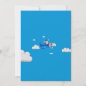 その男の子アビエーターベア飛行機冬の赤ちゃんシャワー 招待状 (裏面)