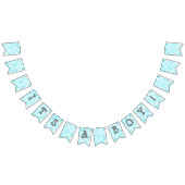 その男の子ブルーシーシェルビーチをテーマにした赤ちゃんシャワー バンティングフラッグ (全)