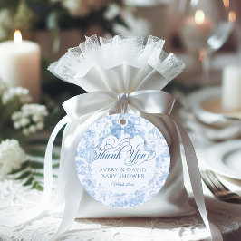 その男の子ブルートイレサファリ動物の赤ちゃんシャワー感謝してい フェイバータグ