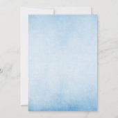 その男の子ブルーバルーンゾウの赤ちゃんシャワー 招待状 (裏面)