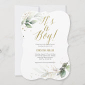 その男の子，ボモダンタニカル，男の赤ちゃんシャワー 招待状 (正面)