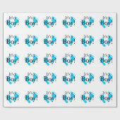 その男の子-生まれたばかりのなベビーお祝い ラッピングペーパー (フラット)