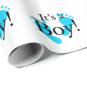 その男の子-生まれたばかりのなベビーお祝い ラッピングペーパー (ロールコーナー)