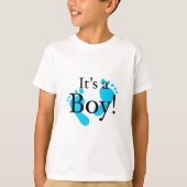 その男の子-生まれたばかりのなベビーお祝い Tシャツ (正面)