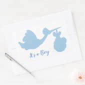 その男の子 長方形シール (封筒)