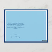 その男の赤ちゃんブルー妊娠の発表 ポストカード (裏面)