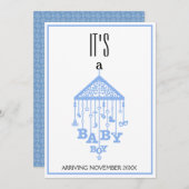 その男の赤ちゃん妊娠の発表 案内状 (正面/裏面)