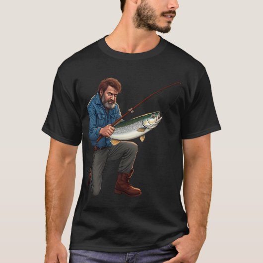 その男は魚を釣った Tシャツ (正面)