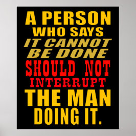 その男や女の邪魔をしてはいけない引用文 ポスター