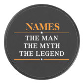 その男パーソナライズされたに神話を伝説と名付ける アイスホッケーパック (正面)