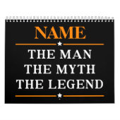 その男パーソナライズされたに神話を伝説と名付ける カレンダー (カバー)