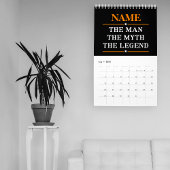 その男パーソナライズされたに神話を伝説と名付ける カレンダー