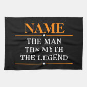 その男パーソナライズされたに神話を伝説と名付ける キッチンタオル (横)