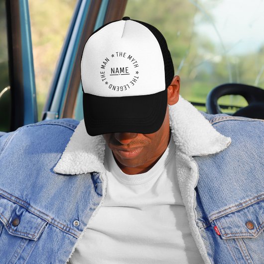 その男パーソナライズされたに神話を伝説と名付ける キャップ