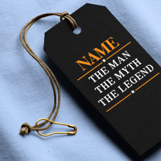 その男パーソナライズされたに神話を伝説と名付ける ギフトタグ