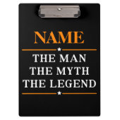 その男パーソナライズされたに神話を伝説と名付ける クリップボード (正面)