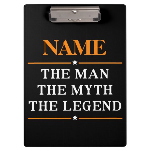 その男パーソナライズされたに神話を伝説と名付ける クリップボード (正面)